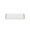 Manhattan Comfort Camberly 53.54 TV Stand with 5 Shelves in White and Cinnamon Top
