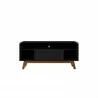 Manhattan Comfort Camberly 53.54 TV Stand with 5 Shelves in Matte Black and Cinnamon Front - Manhattan Comfort Camberly 53.54 TV Stand with 5 Shelves in Matte Black and Cinnamon Front