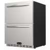 Wildfire Outdoor Living 24” Dual Drawer Fridge - Angled