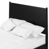 Alpine Furniture Flynn Mid Century Modern Queen Panel Bed, Black - Closeup Top Angle - Alpine Furniture Flynn Mid Century Modern Queen Panel Bed, Black - Closeup Top Angle