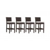 Montecito Wicker Counter Stool With Cushions - Set of 4
