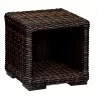 Sunset West Montecito Wicker End Table - Front Side Angle - Sunset West Montecito Wicker End Table - Front Side Angle