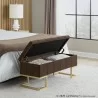 LumiSource Midas Bench - Brown Velvet - LumiSource Midas Bench - Brown Velvet
