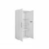 Manhattan Comfort Eiffel 73.43" Garage Cabinet with 4 Adjustable Shelves in White Gloss open - Manhattan Comfort Eiffel 73.43" Garage Cabinet with 4 Adjustable Shelves in White Gloss open