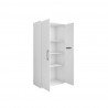 Manhattan Comfort Eiffel 73.43" Garage Cabinet with 4 Adjustable Shelves in White Gloss open