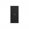Manhattan Comfort Eiffel 73.43" Garage Cabinet with 4 Adjustable Shelves in Black Matte Front