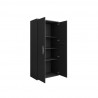 Manhattan Comfort Eiffel 73.43" Garage Cabinet with 4 Adjustable Shelves in Black Matte open