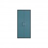 Manhattan Comfort Eiffel 73.43" Garage Cabinet with 4 Adjustable Shelves in Blue Gloss Front