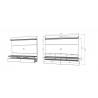 City 1.8 Floating Wall Theater Entertainment Center - Dimensions