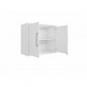 Manhattan Comfort Eiffel Floating Garage Cabinet in White Open