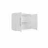 Manhattan Comfort Eiffel Floating Garage Cabinet in White Open - Manhattan Comfort Eiffel Floating Garage Cabinet in White Open