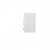Manhattan Comfort Eiffel Floating Garage Storage Cabinet with Lock and Key in White Gloss Side
