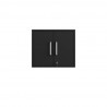 Manhattan Comfort Eiffel Floating Garage Storage Cabinet with Lock and Key in Black Matte Front