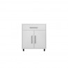 Manhattan Comfort Eiffel 28.35" Mobile Garage Storage Cabinet with 1 Drawer in White Gloss Front