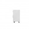 Manhattan Comfort Eiffel 28.35" Mobile Garage Storage Cabinet with 1 Drawer in White Gloss Side