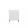 Manhattan Comfort Eiffel 28.35" Mobile Garage Storage Cabinet with 1 Drawer in White Gloss Back
