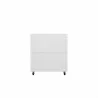 Manhattan Comfort Eiffel 28.35" Mobile Garage Storage Cabinet with 1 Drawer in White Gloss Back - Manhattan Comfort Eiffel 28.35" Mobile Garage Storage Cabinet with 1 Drawer in White Gloss Back