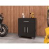 Manhattan Comfort Eiffel 28.35" Mobile Garage Storage Cabinet with 1 Drawer in Black Matte