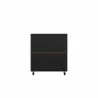 Manhattan Comfort Eiffel 28.35" Mobile Garage Storage Cabinet with 1 Drawer in Black Matte Back - Manhattan Comfort Eiffel 28.35" Mobile Garage Storage Cabinet with 1 Drawer in Black Matte Back