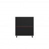 Manhattan Comfort Eiffel 28.35" Mobile Garage Storage Cabinet with 1 Drawer in Grey Gloss Back