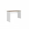 Manhattan Comfort Eiffel Garage Desk in White Gloss Side Angle - Manhattan Comfort Eiffel Garage Desk in White Gloss Side Angle