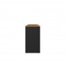 Manhattan Comfort Eiffel Garage Desk in Black Matte Side