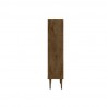 Manhattan Comfort Bogart 62.6" Mid-Century Modern Bookcase in Rustic Brown and Nature Side