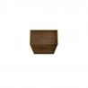 Manhattan Comfort Bogart 62.6" Mid-Century Modern Bookcase in Rustic Brown and Nature Top