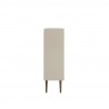 Manhattan Comfort Bogart 45.5" Mid-Century Modern Accent Cabinet in Off-White and Nature Side