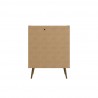 Manhattan Comfort Bogart 45.5" Mid-Century Modern Accent Cabinet in Off-White and Nature Back