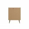 Manhattan Comfort Bogart 45.5" Mid-Century Modern Accent Cabinet in Off-White and Nature Back - Manhattan Comfort Bogart 45.5" Mid-Century Modern Accent Cabinet in Off-White and Nature Back