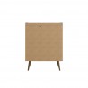 Manhattan Comfort Bogart 45.5" Mid-Century Modern Accent Cabinet in Grey and Nature Back
