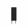 Manhattan Comfort Bogart 45.5" Mid-Century Modern Accent Cabinet in Black and Nature Side - Manhattan Comfort Bogart 45.5" Mid-Century Modern Accent Cabinet in Black and Nature Side