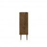Manhattan Comfort Bogart 45.5" Mid-Century Modern Accent Cabinet in Rustic Brown and Nature Side