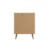 Manhattan Comfort Bogart 45.5" Mid-Century Modern Accent Cabinet in Black and Nature Back
