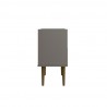 Manhattan Comfort Bogart Mid-Century Modern Nightstand in Grey and Nature Side