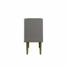 Manhattan Comfort Bogart Mid-Century Modern Nightstand in Grey and Nature Side - Manhattan Comfort Bogart Mid-Century Modern Nightstand in Grey and Nature Side