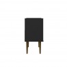 Manhattan Comfort Bogart Mid-Century Modern Nightstand in Black and Nature Side
