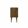 Manhattan Comfort Bogart Mid-Century Modern Nightstand in Rustic Brown and Nature Side - Manhattan Comfort Bogart Mid-Century Modern Nightstand in Rustic Brown and Nature Side