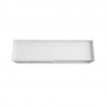 Manhattan Comfort Bogart 53.54" Mid-Century Modern TV Stand in White and Nature Top
