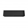 Manhattan Comfort Bogart 53.54" Mid-Century Modern TV Stand in Black and Nature Top
