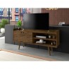 Manhattan Comfort Bogart 53.54" Mid-Century Modern TV Stand in Rustic Brown and Nature