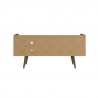Manhattan Comfort Bogart 53.54" Mid-Century Modern TV Stand in Rustic Brown and Nature Back
