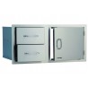 Bull BBQ 30" Door / Drawer Combo With 2 Drawers - Angled and Close-up