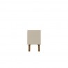 Manhattan Comfort Mid-Century Modern Marcus 53.14 TV Stand with Solid Wood Legs Greige and Nature Side