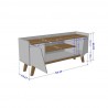 Manhattan Comfort Mid-Century Modern Marcus 53.14 TV Stand with Solid Wood Legs 