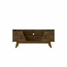 Manhattan Comfort Mid-Century Modern Marcus 53.14 TV Stand with Solid Wood Legs  Rustic Brown Front - Manhattan Comfort Mid-Century Modern Marcus 53.14 TV Stand with Solid Wood Legs  Rustic Brown Front