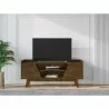 Manhattan Comfort Mid-Century Modern Marcus 53.14 TV Stand with Solid Wood Legs  Rustic Brown  - Manhattan Comfort Mid-Century Modern Marcus 53.14 TV Stand with Solid Wood Legs  Rustic Brown 