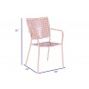 Alfresco Home Martini Bistro Chair - Dimensions