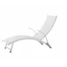 Alfresco Home Poolside Stackable/Foldable Chaise Lounge - Loft White - Side - Alfresco Home Poolside Stackable/Foldable Chaise Lounge - Loft White - Side